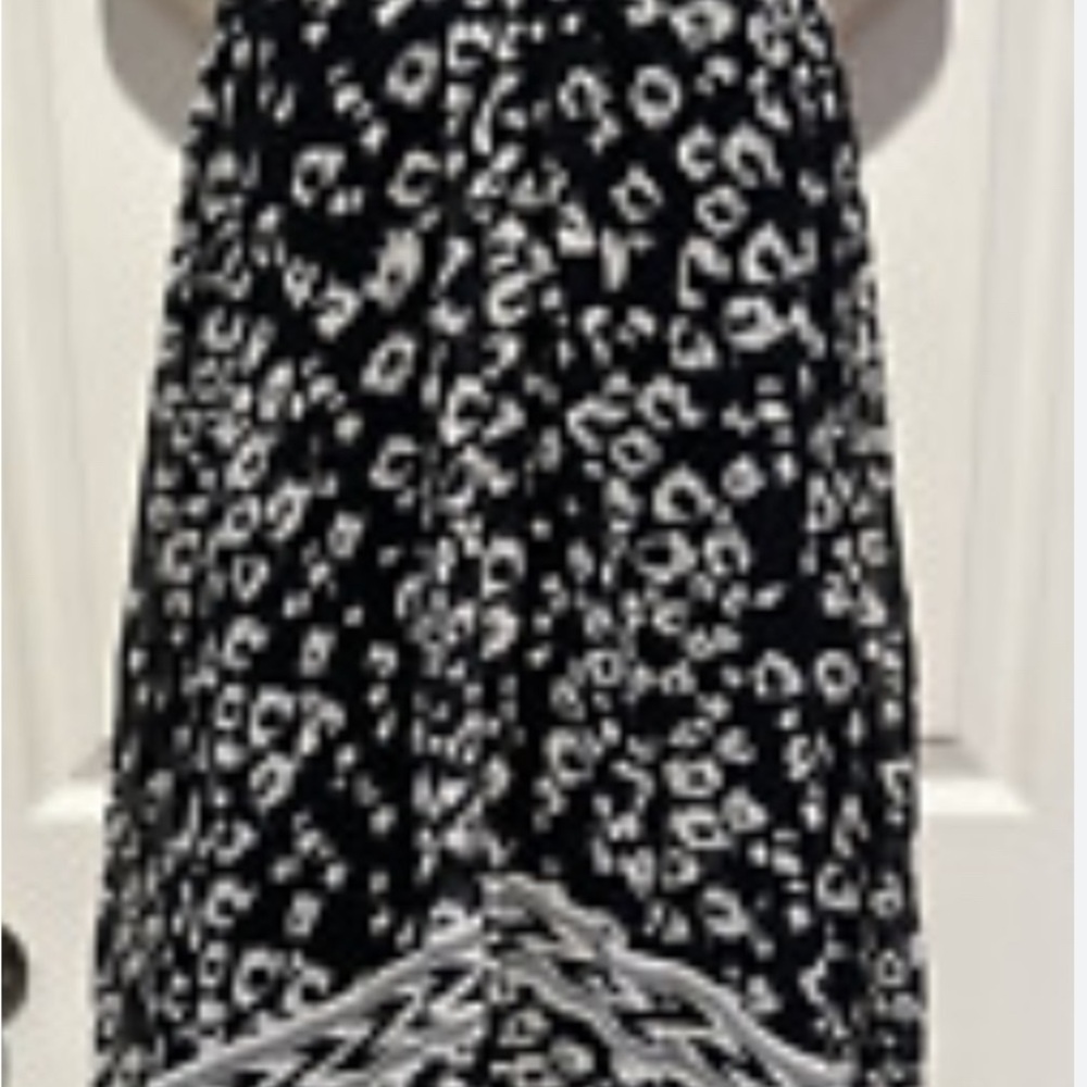 Express black lined mini dress.